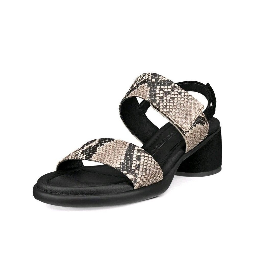 EU 42 Sz 11-11.5 ECCO Sculpted Lx 35 Womens Snakeskin Sandals Strappy Heel